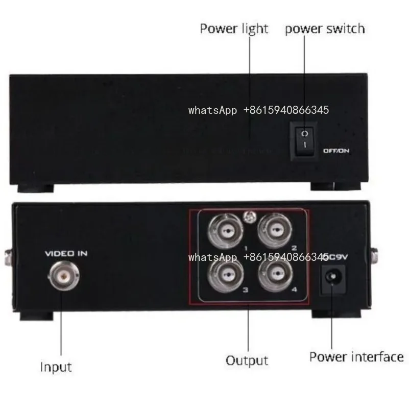 FOR 1x8 Port BNC Video Splitter, 1 BNC In 8 BNC Out, CCTV DVR Multi-screen Monitoring System Distributor