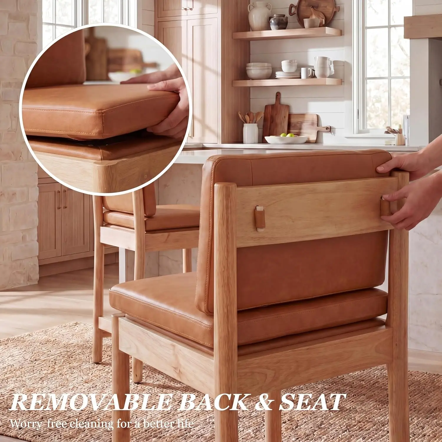 Brown Leather Bar Stools 5