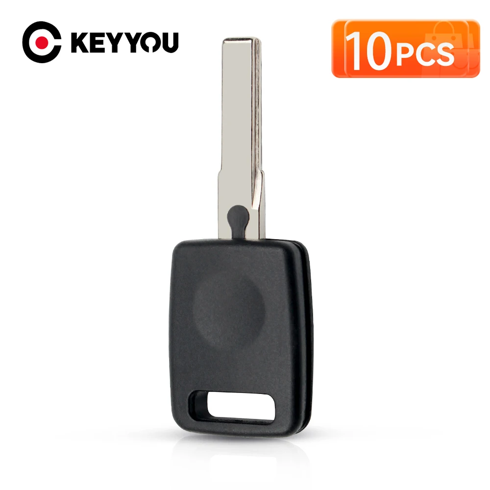 KEYYOU 10PCS Transponder Chip Car Key Shell Case For Audi A2 A3 A4 A6 A8 Cabrio RS6 S3 S4 S6 S8 Key Fob HU66 Blade