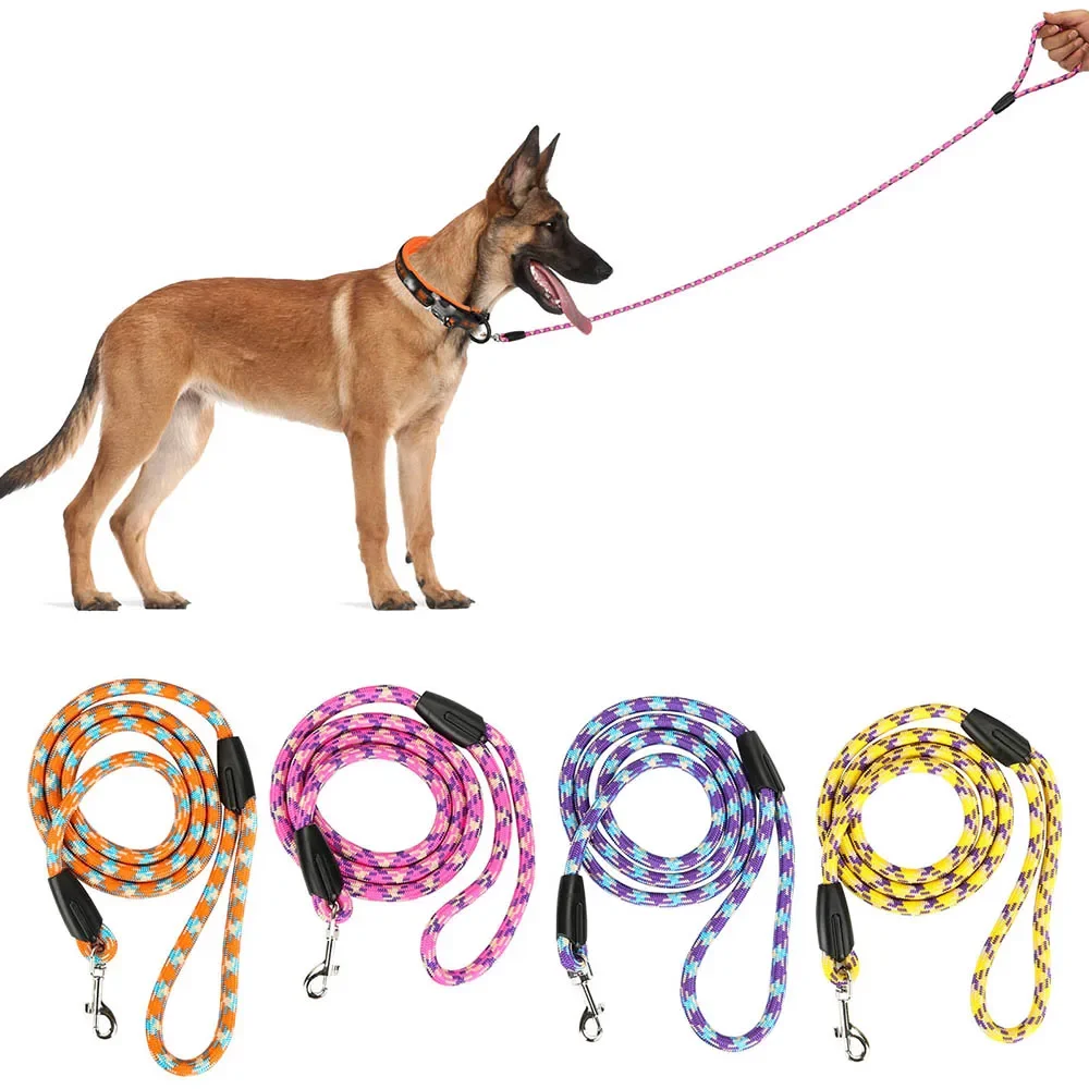 1.2m Long Dog Leash Pet Nylon Traction Rope Walking Running Training for Small Medium Dogs Durable Non Slip Strap Pet Supplies