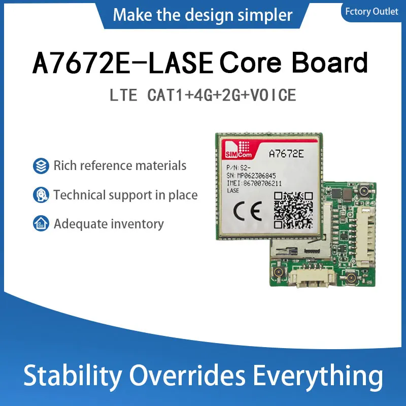 SIMcom A7672E-LASE CAT1 Core Board , support Data+voice 1pcs