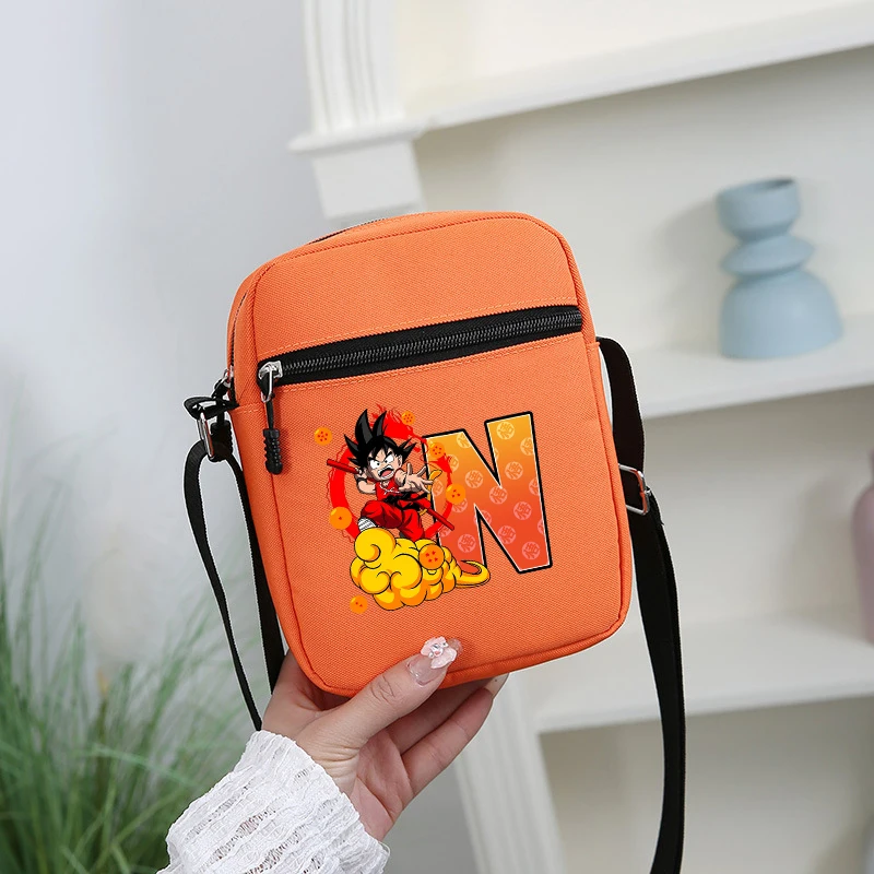 أنيمي التنين الكرة حقيبة كتف سون جوكو الكرتون رسالة Crossbody حقائب الهاتف البرتقال الحقيبة الصغيرة مع حزام مربع حقيبة ساعي