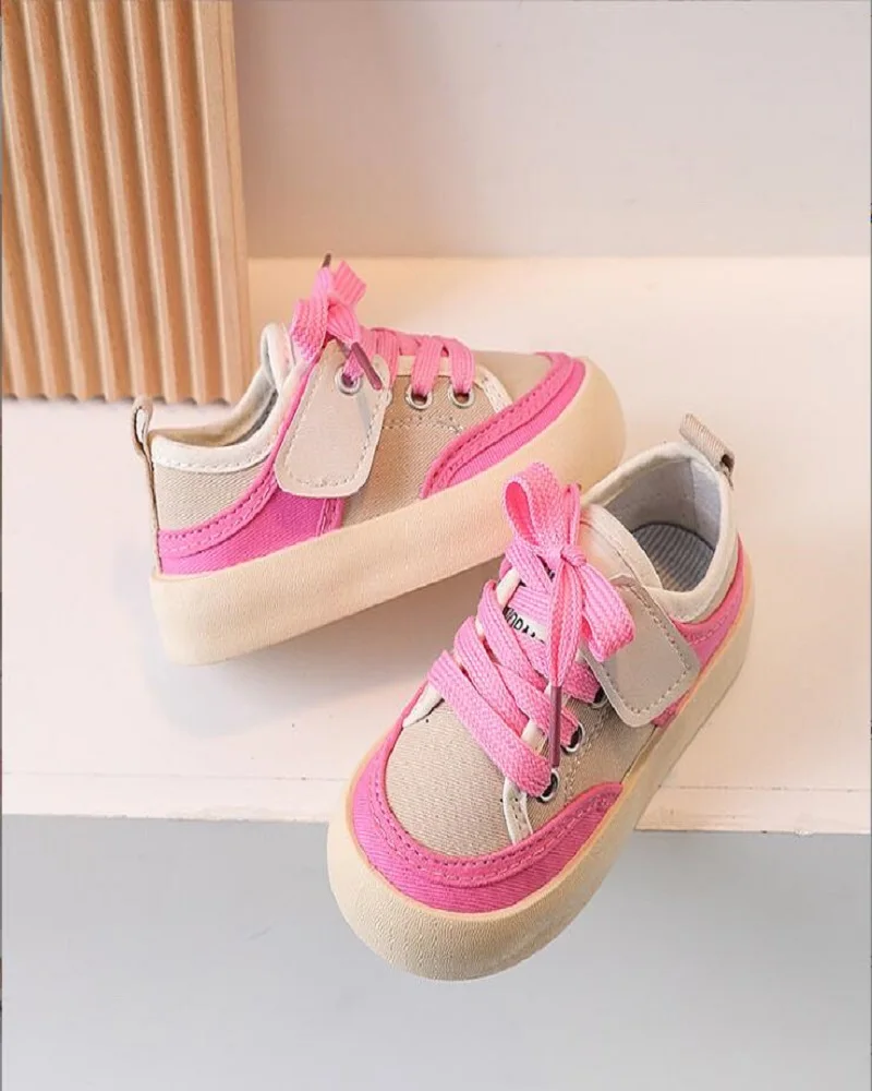 New Autumn Winter Canvas Shoes For Baby Girls Plaid Sneakers Children Classical Board Shoes Little Kid Boys Sport Shoe School Sh