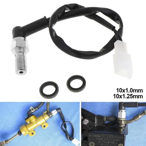 M10 x1.0/1.25mm Universal Motorcycle Hydraulic Brake Pressure Rear Light Switch Hollow Bolt Motocicleta Accessories
