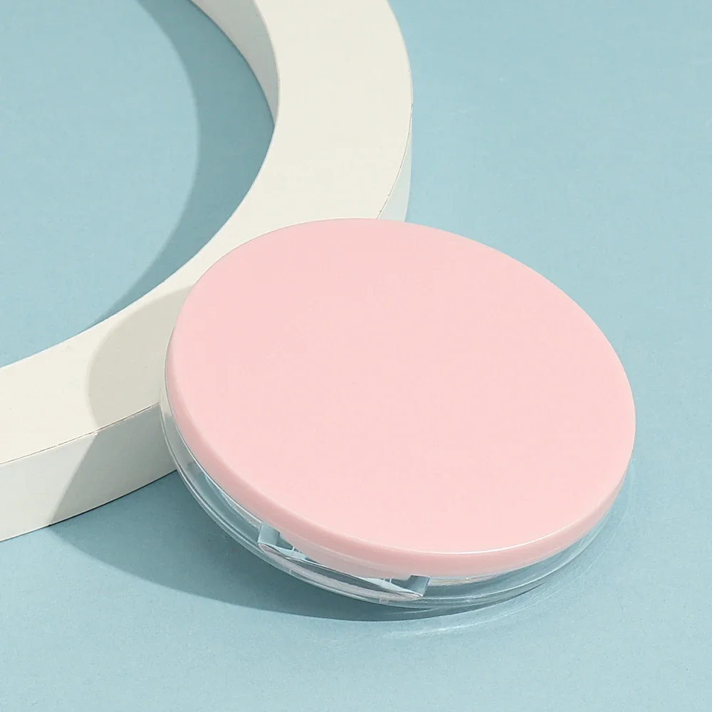 3g reutilizável plástico vazio pó caso portátil diy vazio recipiente de maquiagem pó solto caso compacto com espelho e peneira líquida
