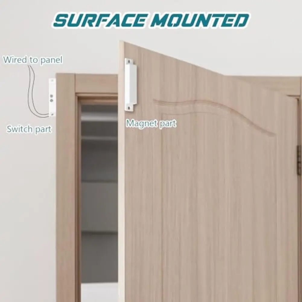 Tür-Fenster-Sensor, Alarm-Kontaktsensor, einfache Installation für Holztüren, einfache Installation, magnetisches Sensorgerät