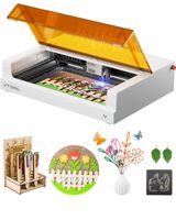 xTool S1 Enclosed Laser Engraver and Cutter Machine, 10W Home Craft DIY Laser Machine（White)