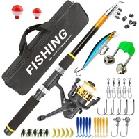 Outdoor Fishing Accessories Mixed Set Combination Lightweight Retractable Portable Fishing Rod Combo Diversification Tackle