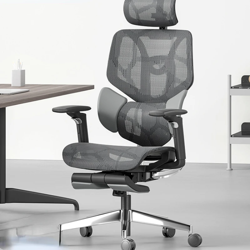 Black and white tone E3 three-zone waist protection ergonomic chair office computer chair