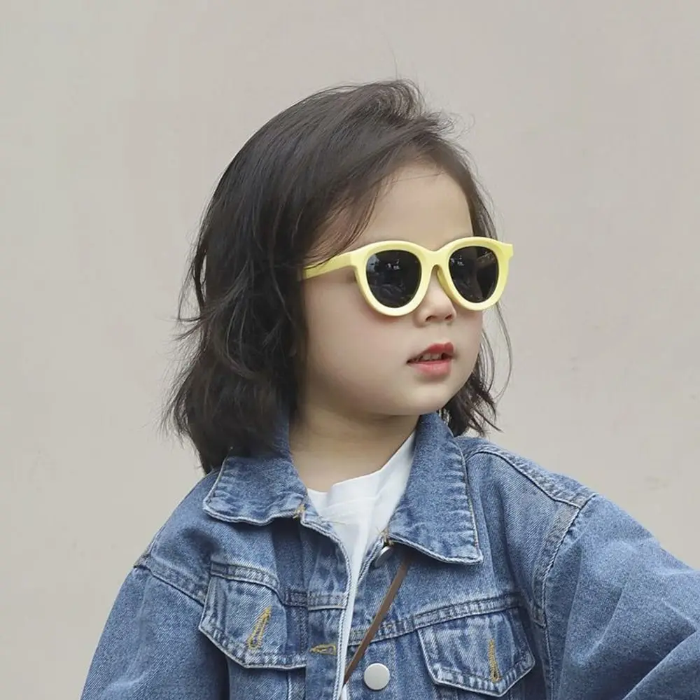 

Fashion Retro Sunglasses Candy Color UV Protection 's Sun Glasses Soft Silicone Frame Shades for Boys & Girls