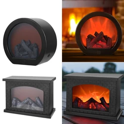 Fireplace Flame Light LED Flame Lantern Lamps Decorative Fireplace Simulated Flame Effect Flameless Light Festival Decor Gifts