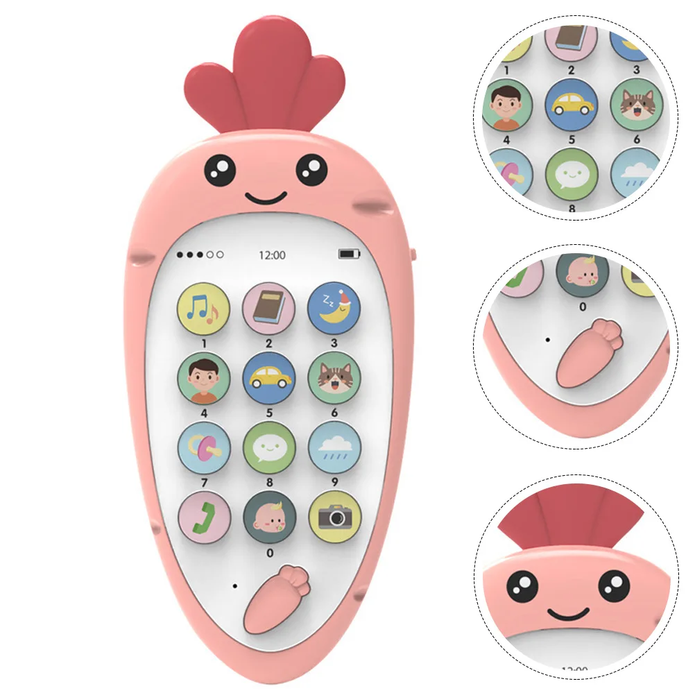 เด็กสมาร์ทโฟนการศึกษาปฐมวัยหมายเลขโทรศัพท์ของเล่นเพื่อการศึกษามือถือการ์ตูนเด็กสีชมพูเด็กวัยหัดเดิน