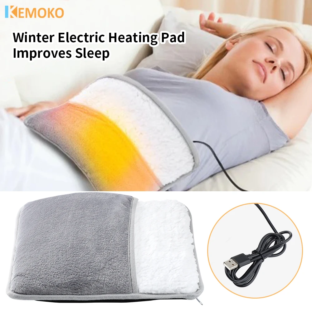Warm Electric Foot Heating Pad Soft Plush Washable Foot Warmer Heater Improve Sleeping Household USB Charging Foot Warming Mat
