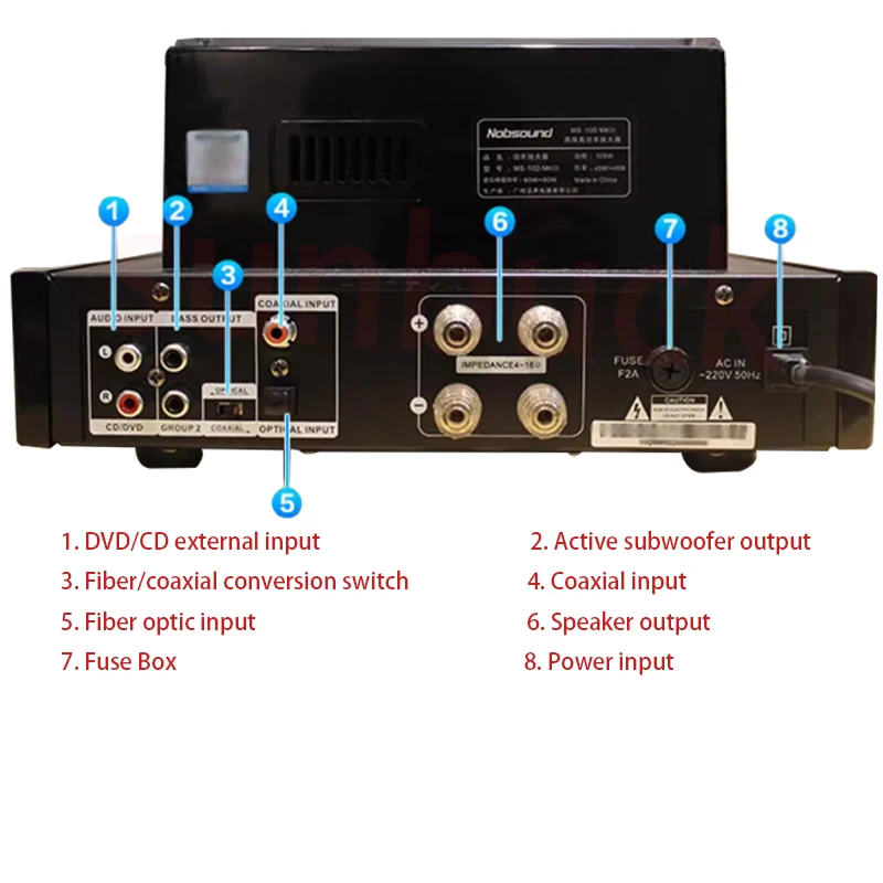 サンバック MS-10D 45 ワット立体ヘッドフォンパワーアンプ HIFi 結合電子管 5.0 Bluetooth アンプデジタルオーディオ