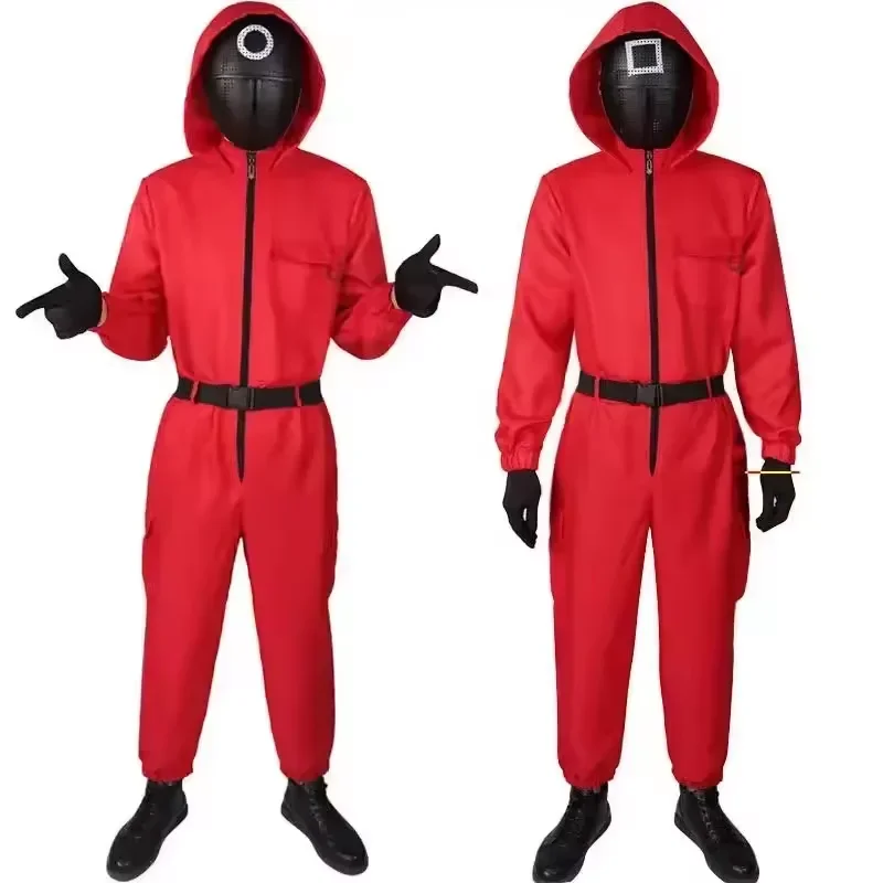 New Red Calamari Cosplay Costume Games Jumpsuit Party Tracksuit Outfits Props Role Play Classic Costume 123 Performance