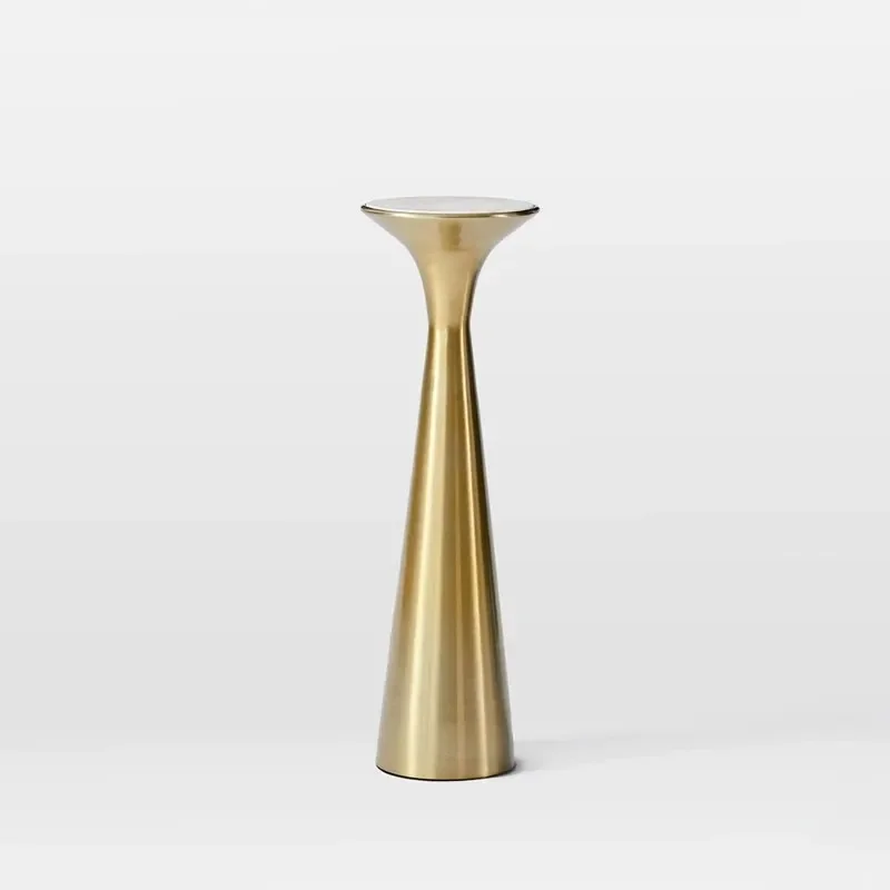 Nordic Minimalist Style Furniture Home Living Room Artistic Decoration Golden Edge Table Luxury-Hotel Lobby Vase Display Stand