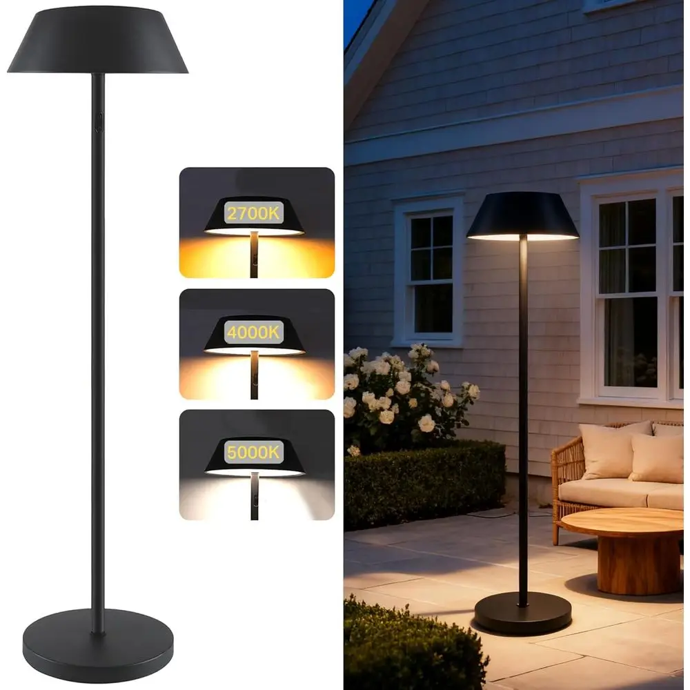 

Уличный светильник Bobcat Lighting на солнечной батарее для патио, террас, открытых пространств, для чтения - высокий, ультраяркий, беспроводной, 3 режима.