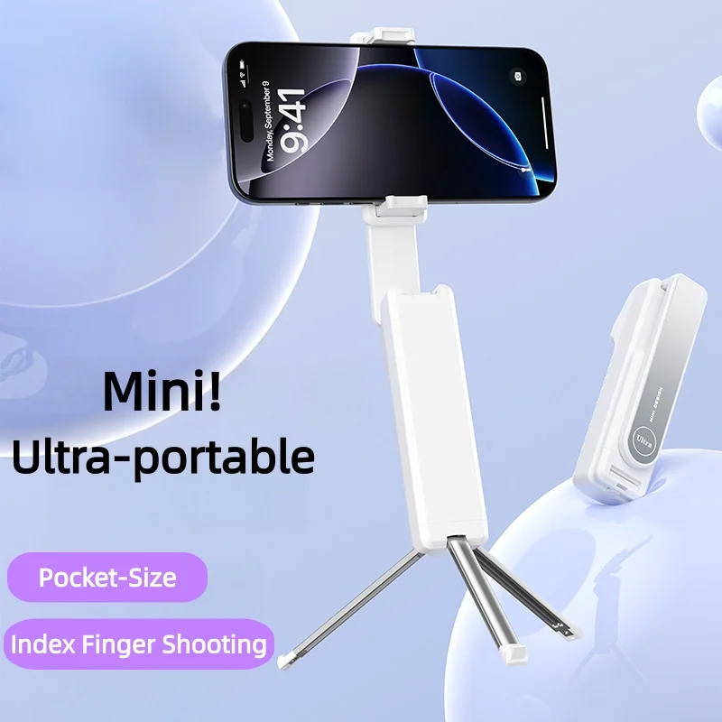 Trépied perche à Selfie Portable avec télécommande Bluetooth, support de téléphone réglable pour le Streaming et le vlog en direct, support de bureau Compact ‌