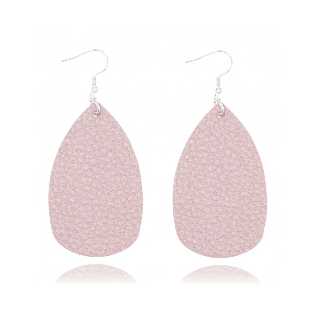 Orecchini pendenti in PU con goccia d'acqua da donna Set di gioielli eleganti leggeri e resistenti alla corrosione che non sbiadiscono per la sposa