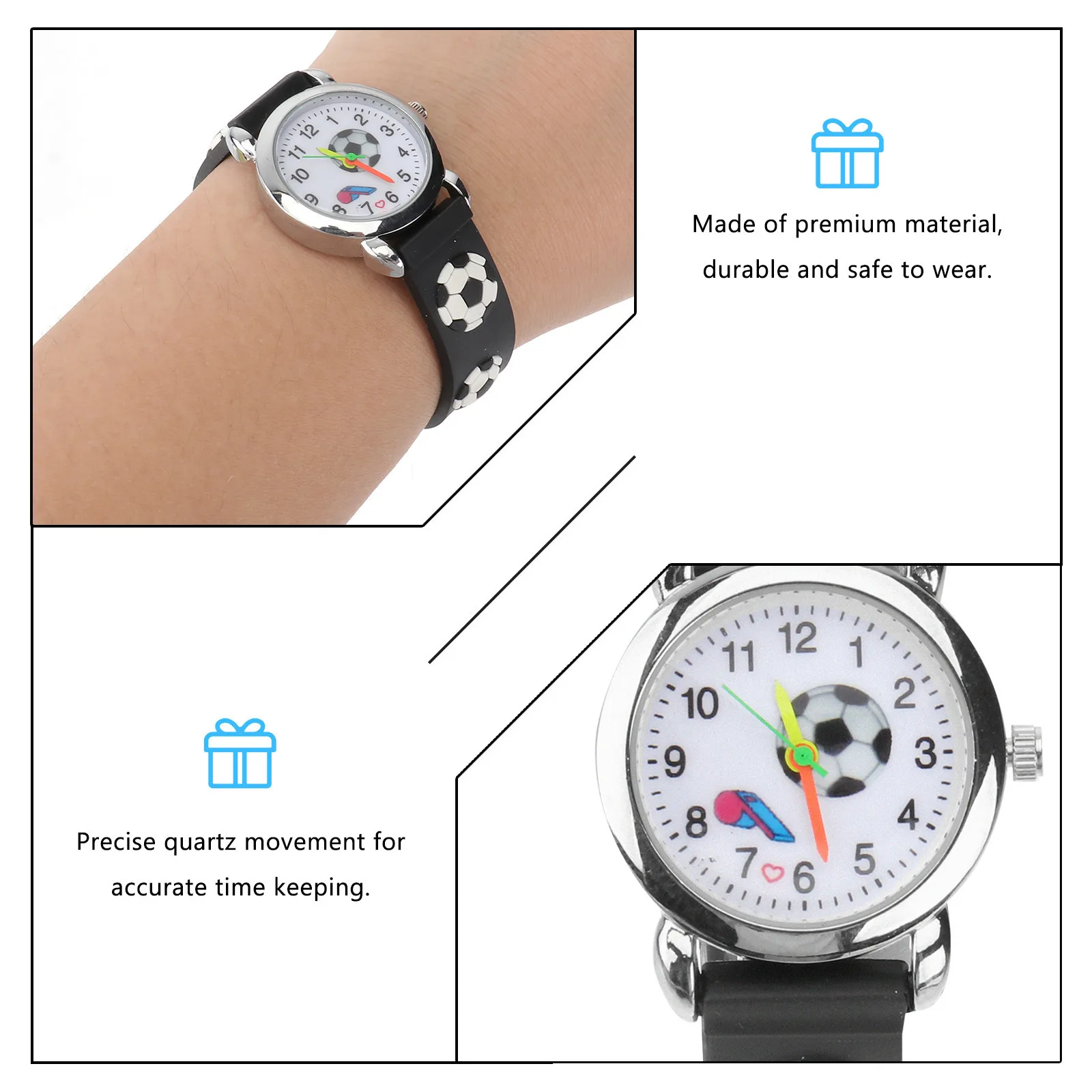 

Cartoon Silicone Quartz For Kids For Children Lovely Waterproof Digital Sports Kids Cartoon Watch Watch Black