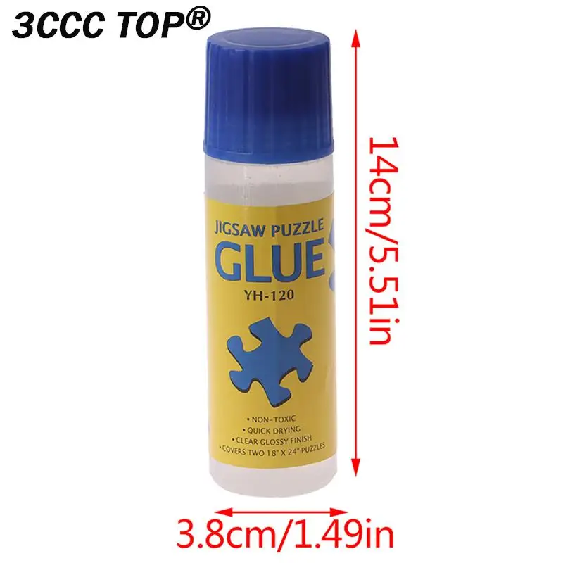 120ml Puzzles Glue Conserver Self Apply Fast Dry for DIY Sticking Paper Transparent  Adhesive Liquid Glue With Soft Brush Head