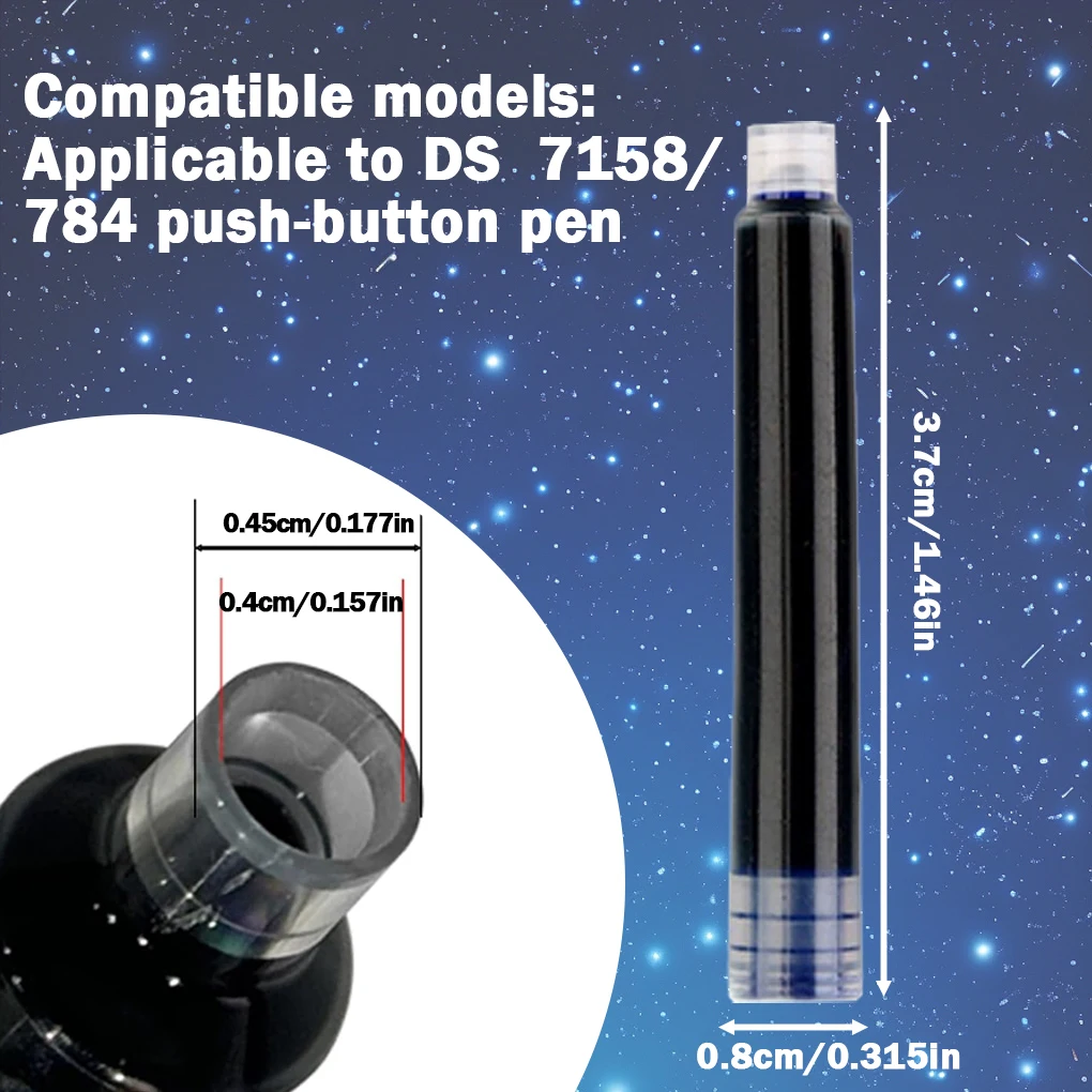 

20pcs Refillable Ink Pen Refill Set Blue Ink Cartridges For Fountain Pens Cartridges Fountain Pen Refills School Office Supplies