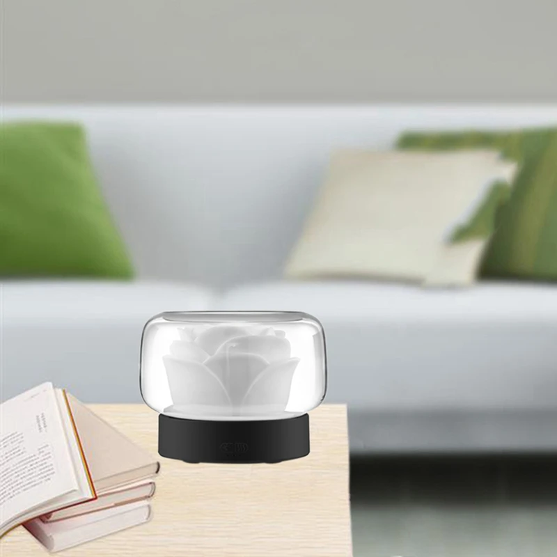 เครื่องกระจายน้ํามันหอมระเหยอโรมาเธอราพีขนาด 400 มล. + แสงบรรยากาศสําหรับปลั๊ก US ในครัวเรือน