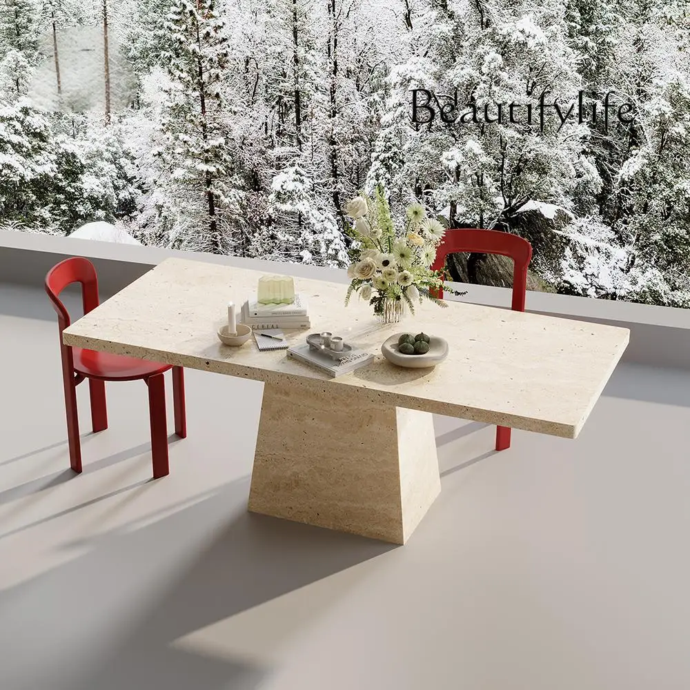 

"Vintage Pink Jade Stone Table - Customizable Rectangular Luxury Marble Desk for Dining/Office Mid-Century Style"