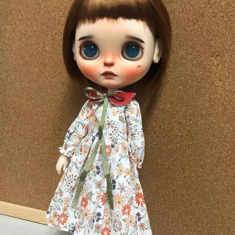 Bjd Pop Kleding Bloemen Lange Rok Pak Voor 1/6 30Cm Blythe Poppen (Fit Voor Pullip,Ob24, licca)