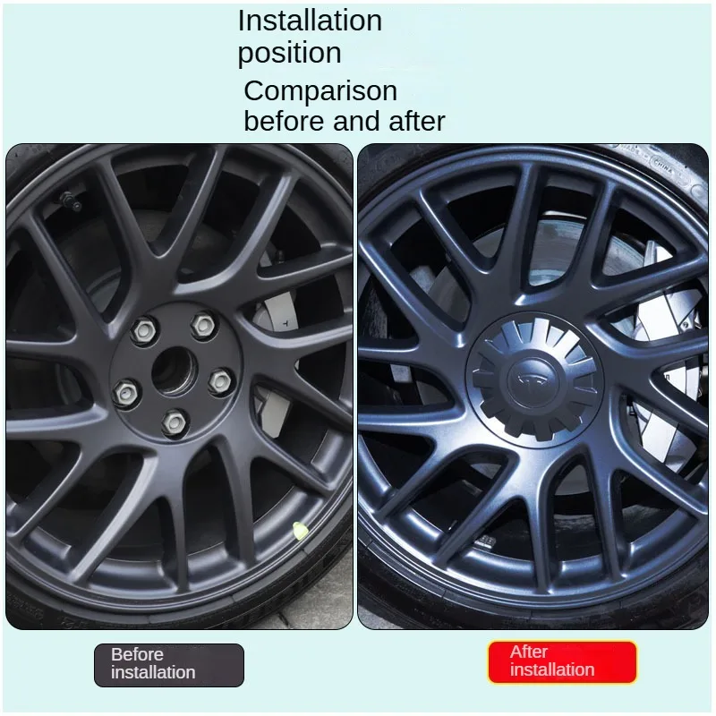 Suitable for The New Version of Model 3 Tesla Wheel Hub Cover Protection Cover Center Cover Nut Protection Modification