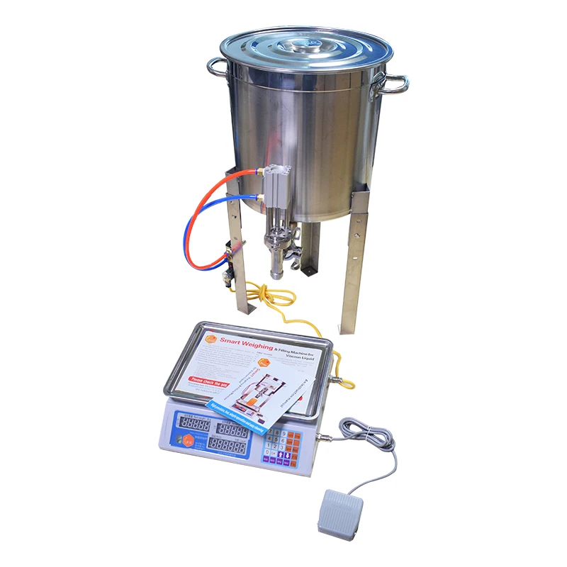 Stainless Steel Honey Viscous Paste Filling Machine Automatic Weighing Honey Filling Machine 50g~2500g Filling Scale