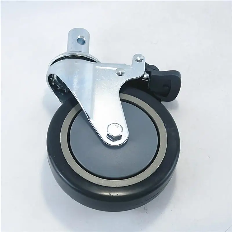 1 Pcs 5-inch Plug Rod 24mm Medical Caster M8 Latch Hole Wheel/hospital Bed Stretcher Trolley Universal Wheel Accessories