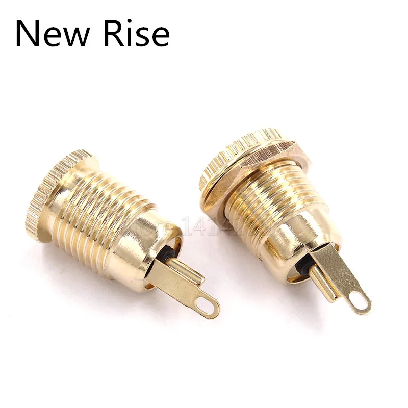 1PC DC-099 DC Power Supply Jack Socket Female Panel Mount Connector 5.5mm 2.1mm 2.5mm Plug Adapter 2 Terminal Types GOLD PLATED