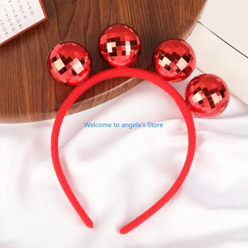 X4YC 1970s خمر ديسكو ملابس ديسكو الكرة عقال سباركلي إكسسوارات الشعر ديسكو الكرة عقال هيرباند للأطفال هدايا