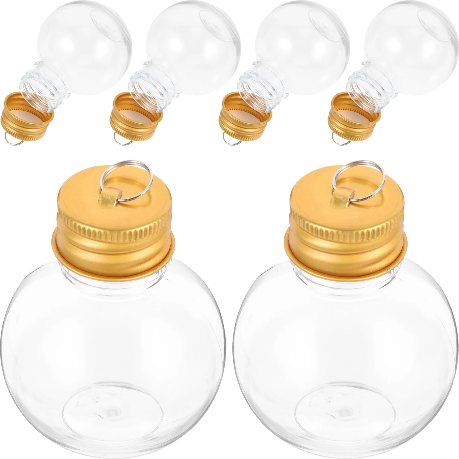 10 Pcs Christmas Spherical Bottle Booze Clear Drinkable Locket Daily Milk Bottles Pendant