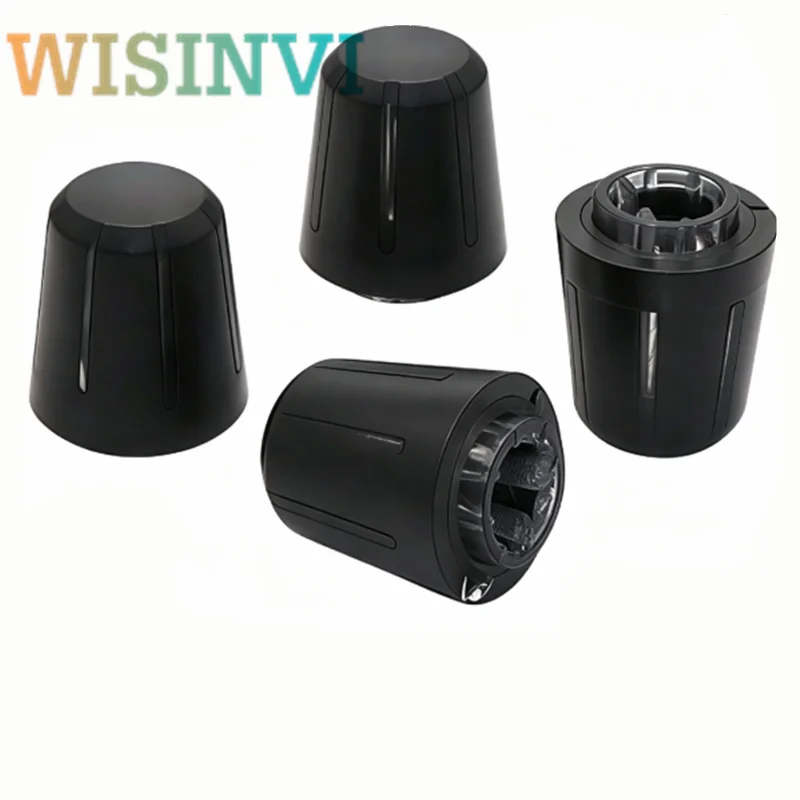 5pcs 14×17mm Light Transmitting Potentiometer Knob 6mm D Shaft Rotary Knob Cap Amplifier Volume LED Light Guide Plastic Knob Cap