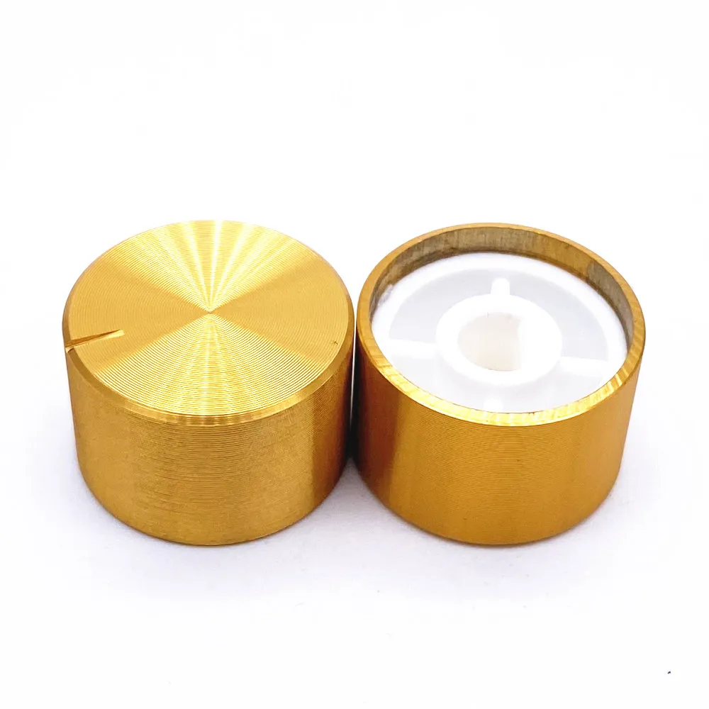 1PCS 20*13mm Gold keyboard Knob Aluminum Alloy Potentiometer Control Knob Volume Audio Knob for 6mm Shaft Knob