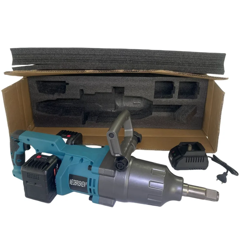NEOBRISKEN 1 นิ้วแบบพกพาไร้สายแบตเตอรี่ลิเธียมประแจผลกระทบ Heavy-Duty ประแจไฟฟ้า DIY อุตสาหกรรม Brushless