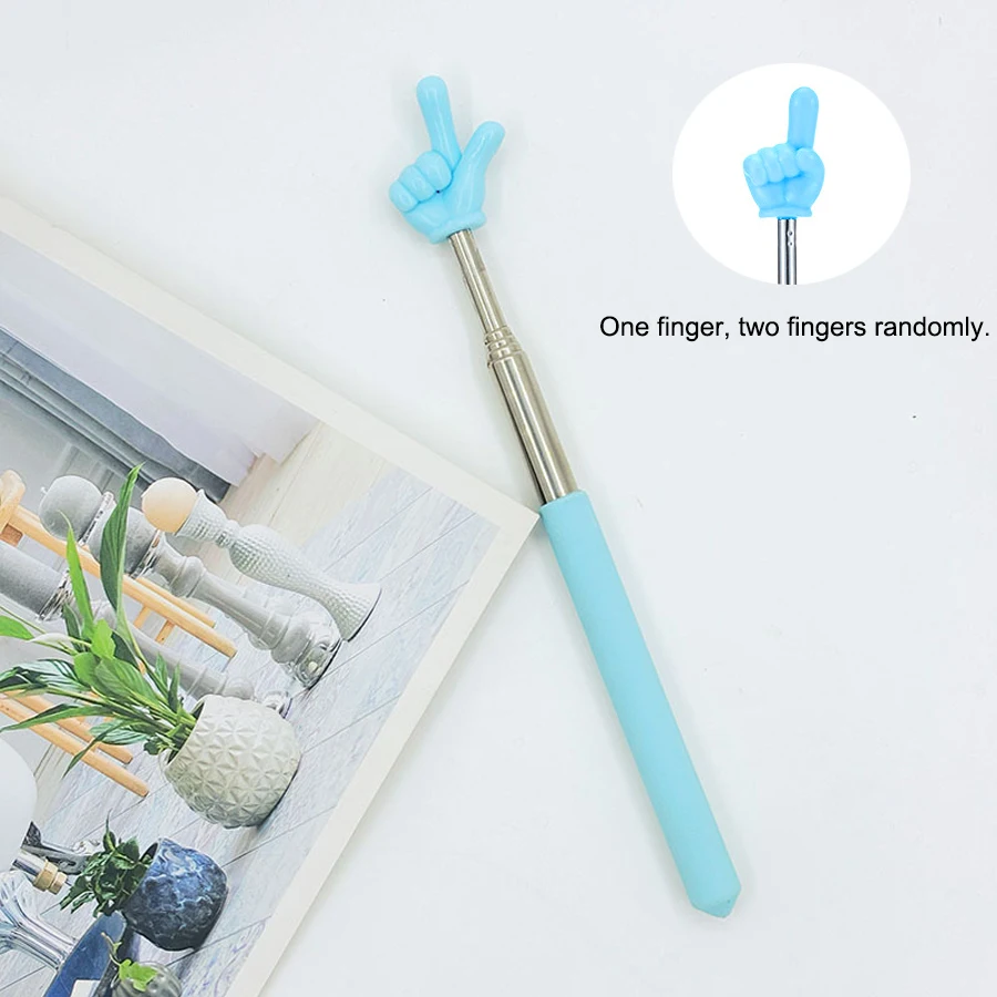 1Pc Intrekbare Leraar Pointer Vinger Ontwerp Roestvrij Staal Telescopische School Onderwijs Pointer Stick Leraar Levert Klasse