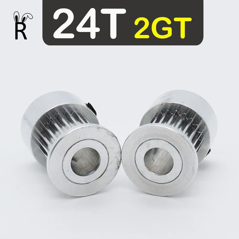 

24Teeth 2GT Timing Pulley Pulley Bore 4/5/6/6.35/8/10mm Belt Width 6/10mm 3D Printer Open Synchronous Wheels 24T GT2 Belt Pulley