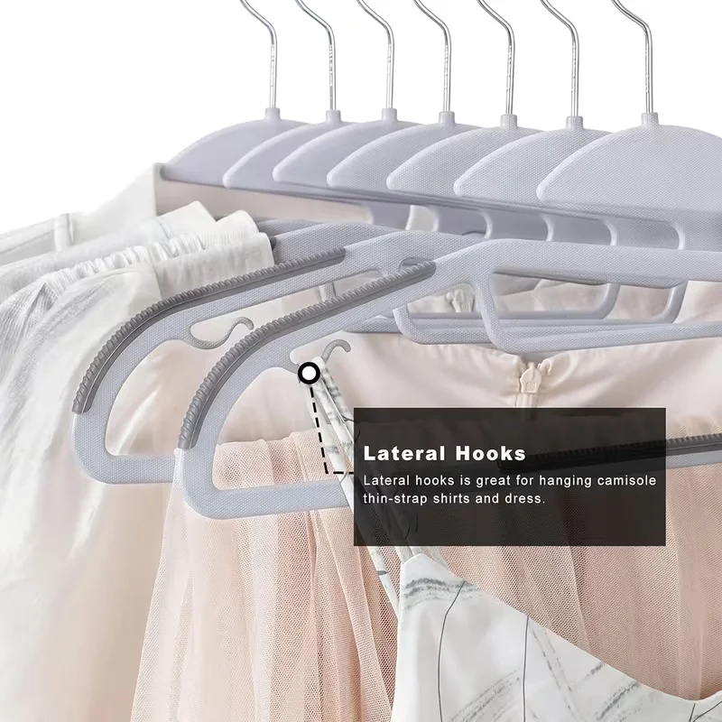 30Pcs Anti-Slip 360 ° Rotating Hook Plastic Hanger, Non-Marking, Anti-Shoulder Crease, Collar-Protecting, Non-Slip, Thickened Version for Home Use, Wardrobe Hanger That Won'T Cause Marks on Clothes, Space-Saving, Suitable for Bedroom Wardrobe, Shirts, Pants, Christmas, Christmas Gifts, Suitable for Adult Standing Hangers. Suitable for Hanging Coats, Suits, Dresses, and Shirts, It Is an Ideal Choice for Homes, Dorms, and Bedrooms.
