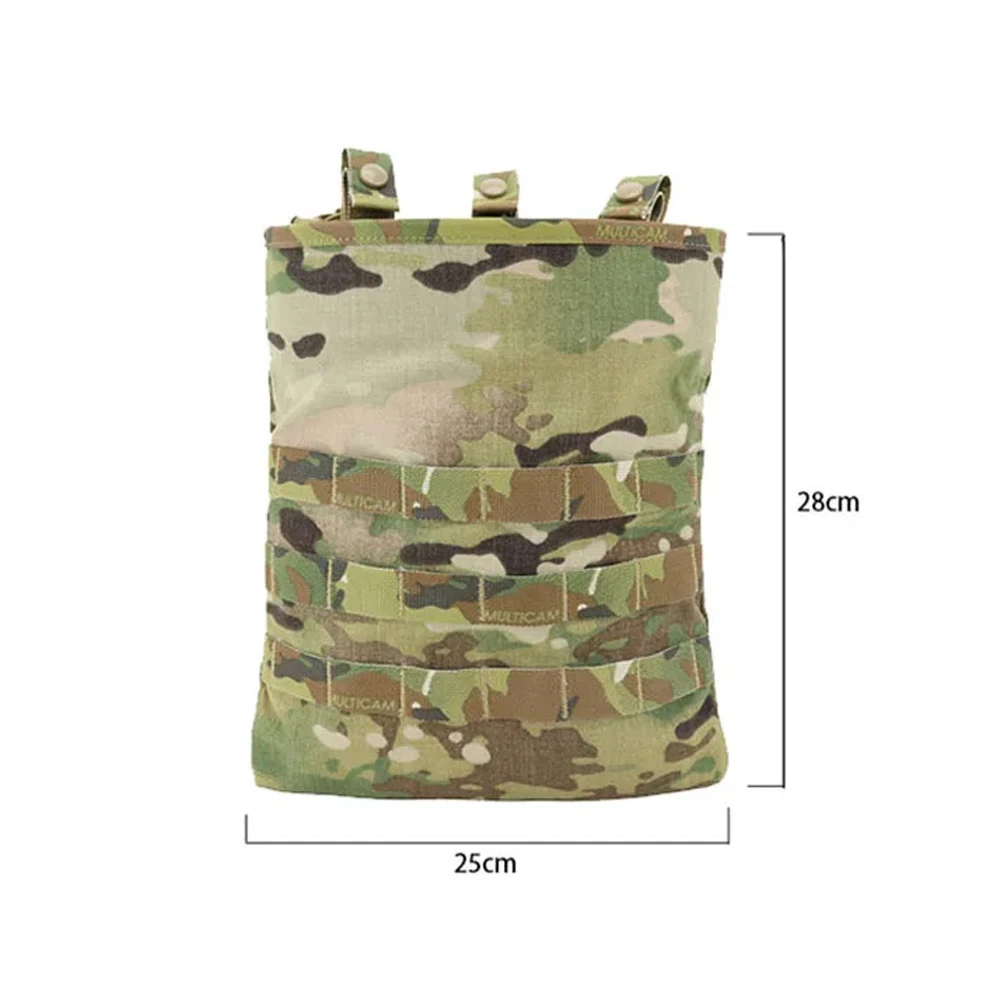 Outdoor Vest Waist MOLLE Roll Up Dump Pouch Bag Foldable Recycling Bag Sundry Bag