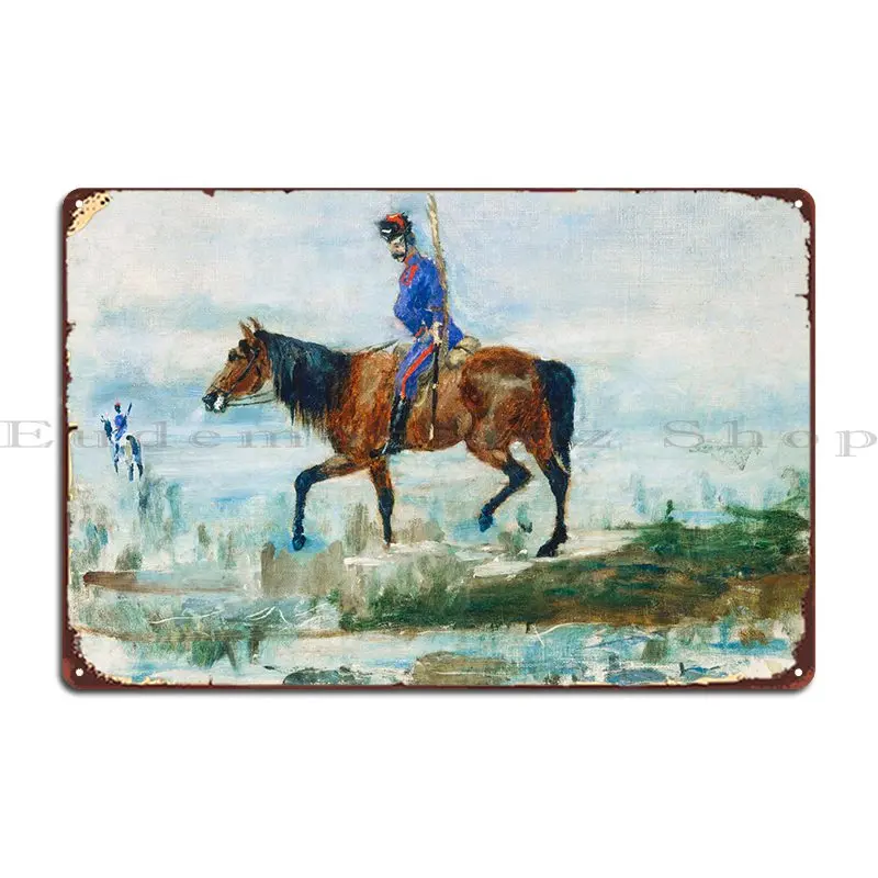 Hussars 1878 By Lautrec Metal Signs PaintingGarage Create Custom Wall Mural Tin Sign Poster