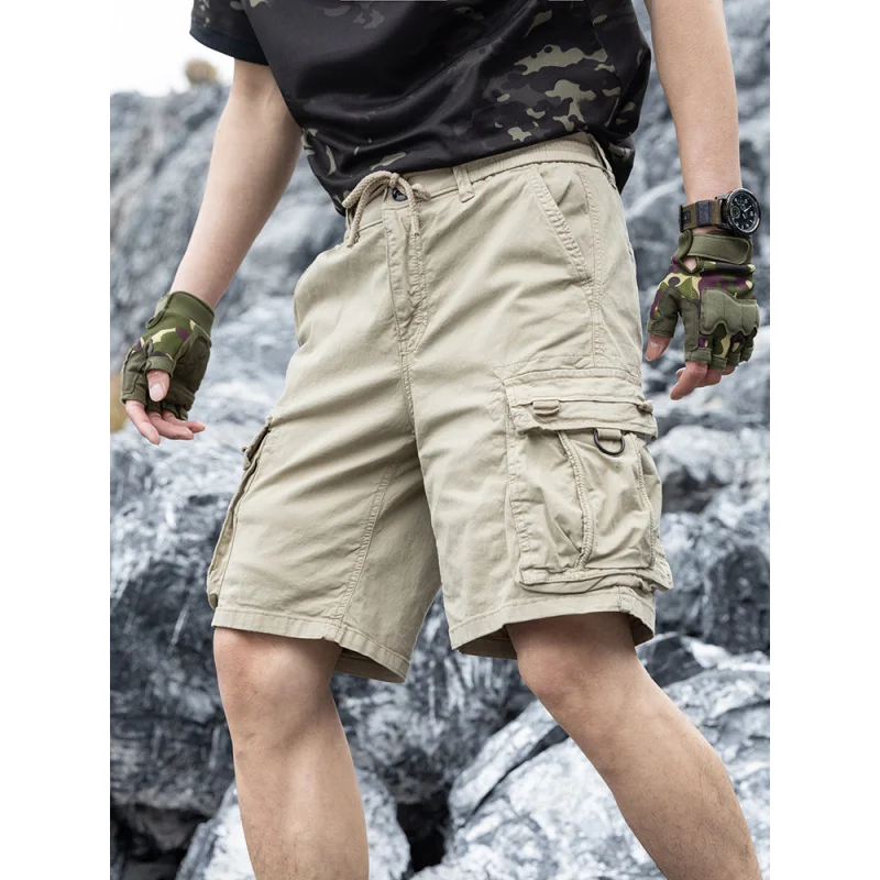 American Style Outdoor Sports Workwear Multi Pocket Shorts Summer Casual Loose Versatile Trendy Five-Quarter Pants