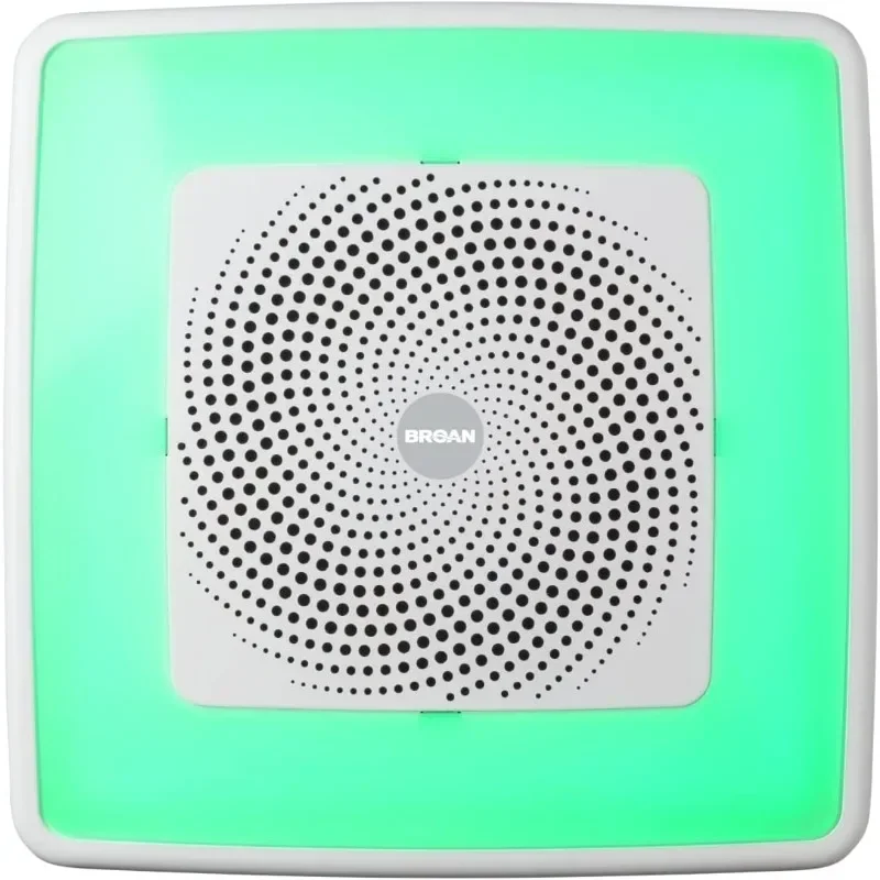 

Broan-NuTone SPK110RGBL ChromaComfort Bathroom Exhaust Fan with Sensonic Bluetooth Speaker and LED Light, White