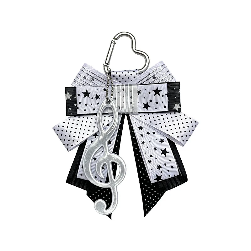 Sweet Cartoon Fashion Music Note Bow Ita Bag Keychain Charm Delicate Ins Decoration Craft Materia Finished Pendant for Bag view 5