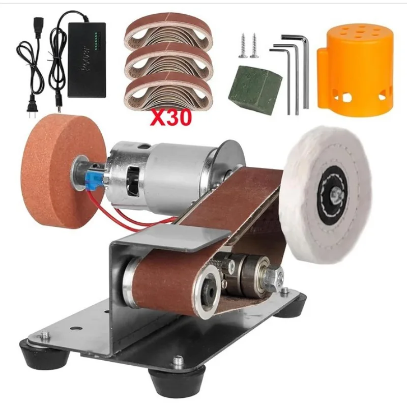 110V/220V Electric Belt Grinder Woodworking Tool Set, Belt Grinder Knife Sharpener