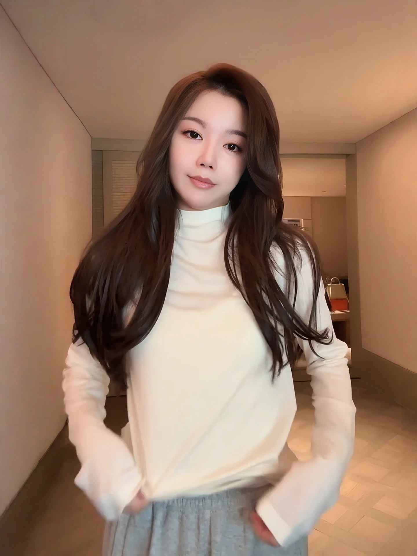 

Zone Women's Long Sve T-irt 00% Wool Loose Fit f High Collar Comfortable Breathable Daily Wear mat Sle