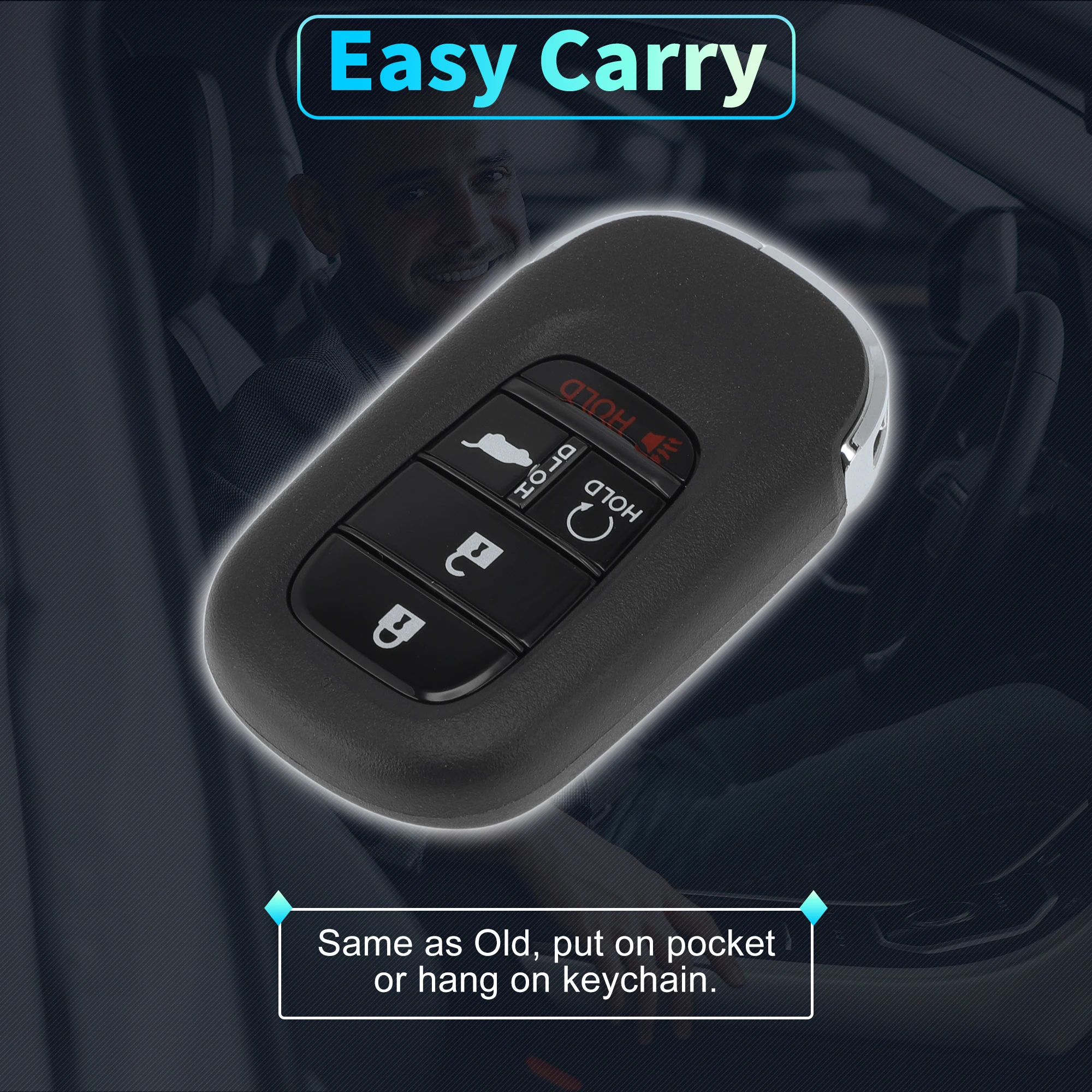 UXCELL KR5TP-4 433 МГц дистанционный брелок для бесключевого доступа для Honda CR-V HR-V 2023 2024 2025