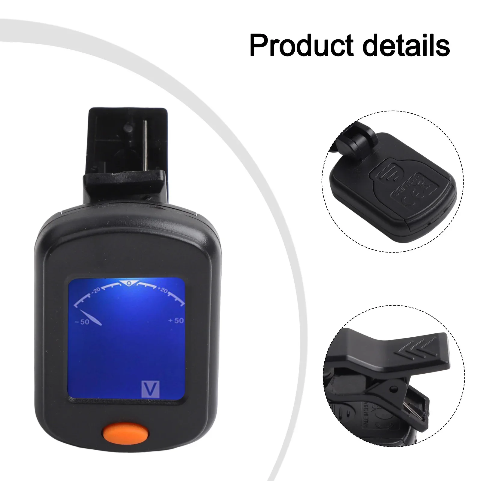 

Color-coded Display Tuner Clip-On Tuner Digital Chromatic Tuner Color-Coded Display Easy Attachment Flexible Viewing Angle